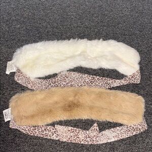 Faux Fur and Leopard Print Scarves